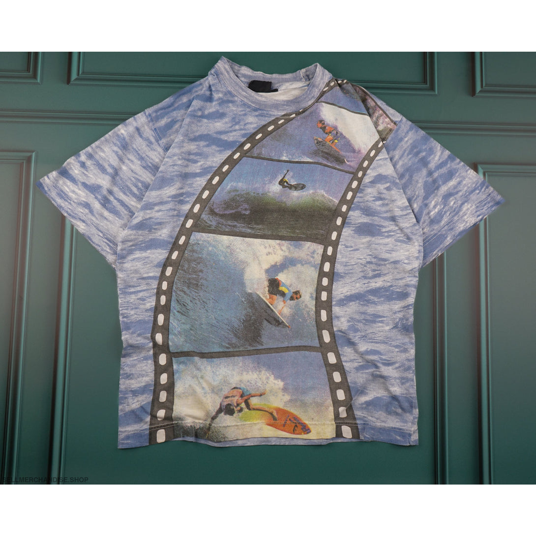 Vintage 90s All Over Print Surfing T-Shirt