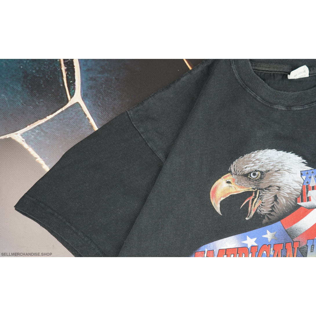 Vintage 90s American Heritage Motorcycle Eagle T-Shirt