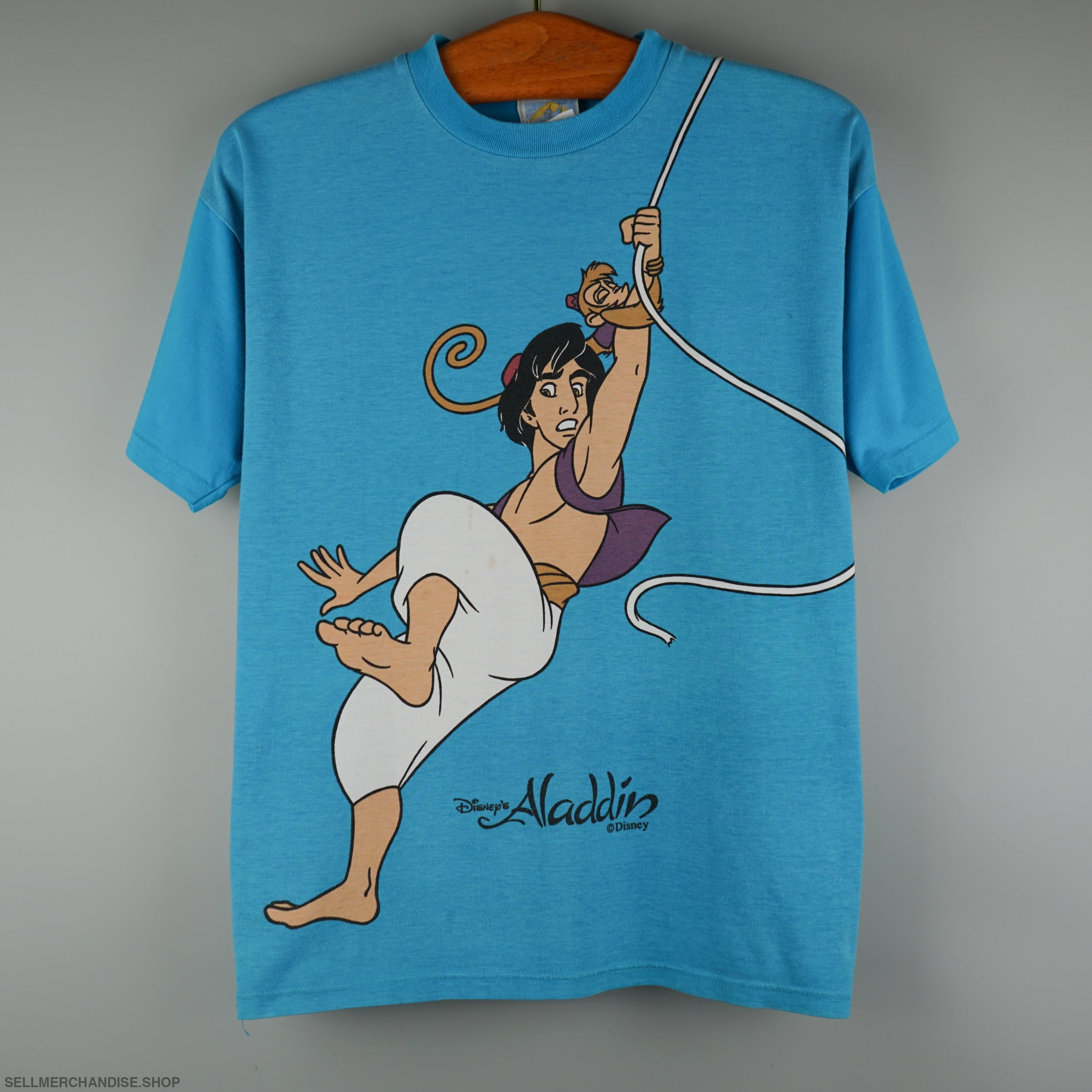 トップス 90s Disney Aladdin T shirt Vintage 90s Disney Aladdin T-Shirt