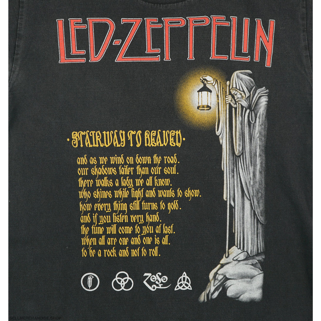 Vintage 90s Distressed Led Zeppelin T-Shirt