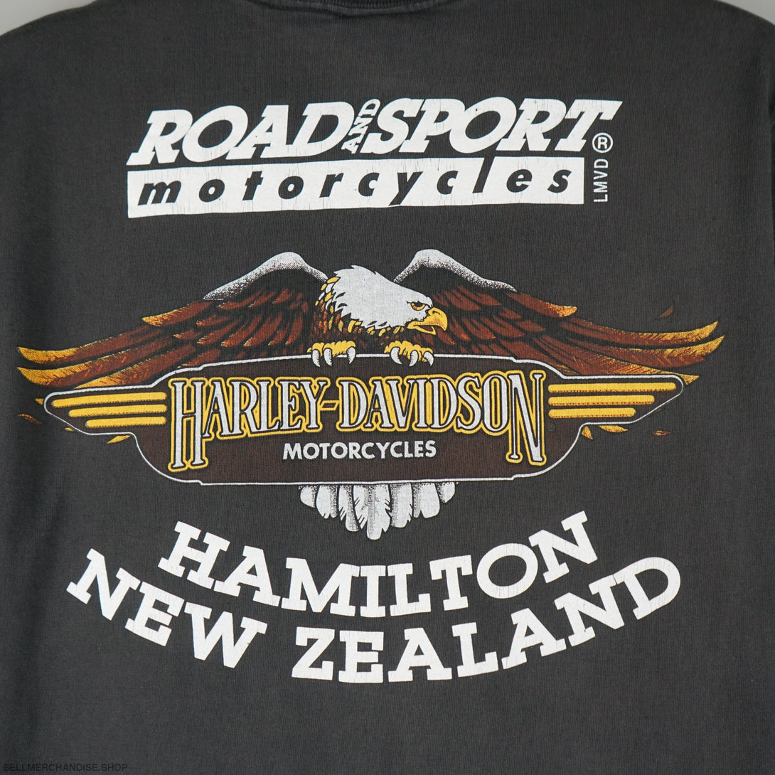 Vintage RARE 90s Harley Davidson New Zealand T-Shirt
