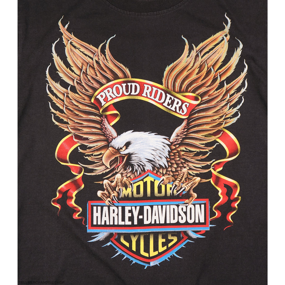 Vintage 90s Harley Davidson Pround Riders T-Shirt