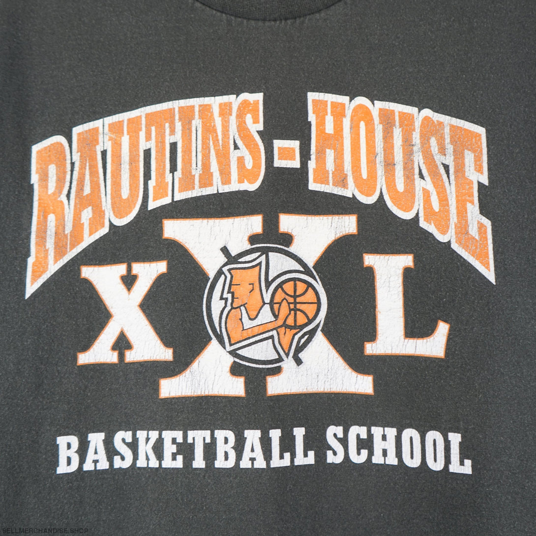 Vintage 90s Nike Rautins House Basketball Camp T-Shirt
