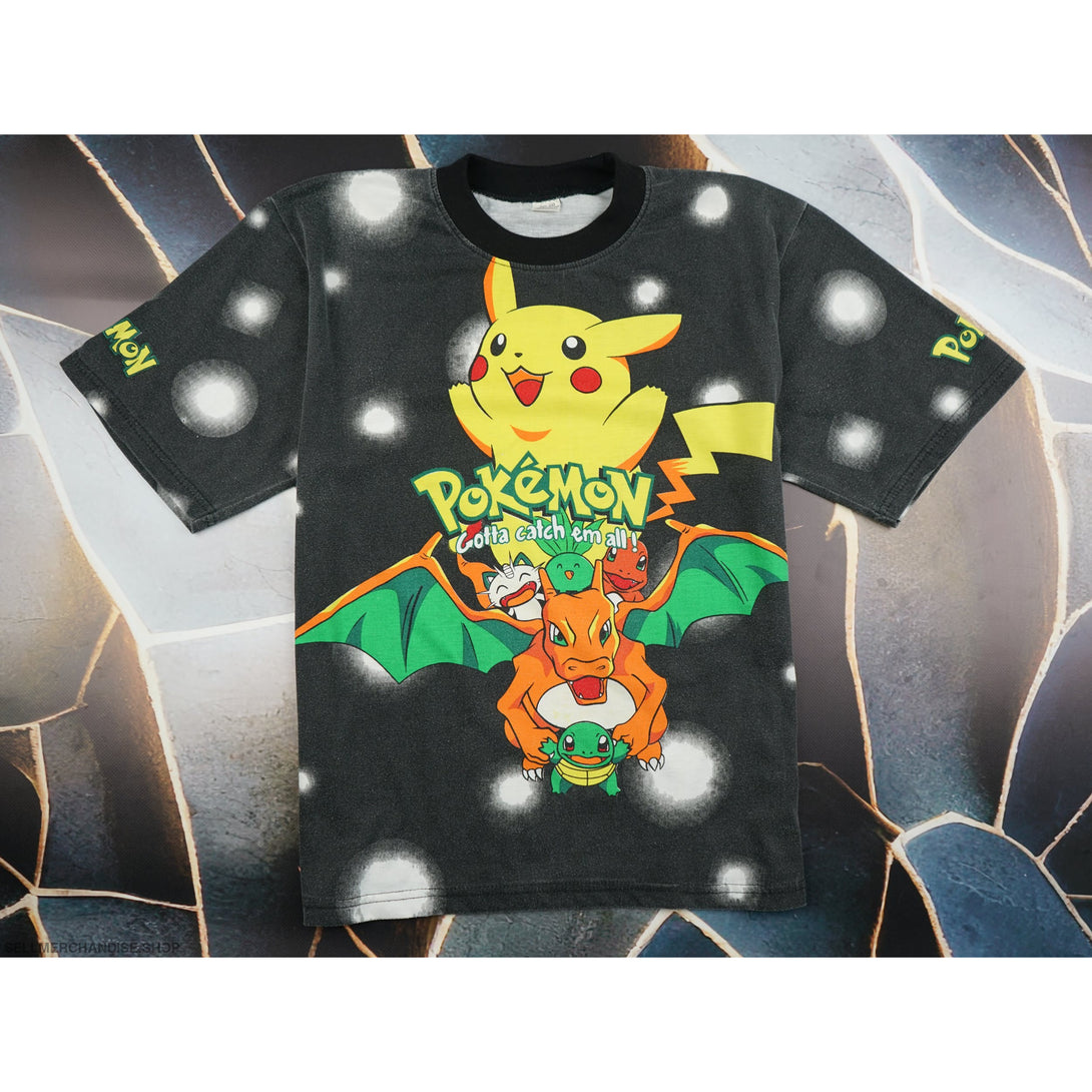 Vintage 90s Pokemon T-Shirt All Over Print