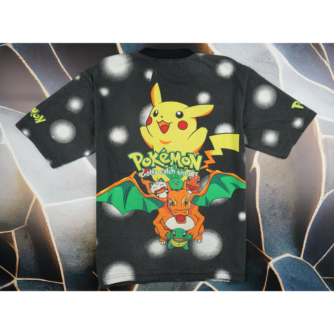 Vintage 90s Pokemon T-Shirt All Over Print