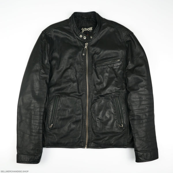 Vintage 90s Schott Caferacer Cowhide Leather Jacket