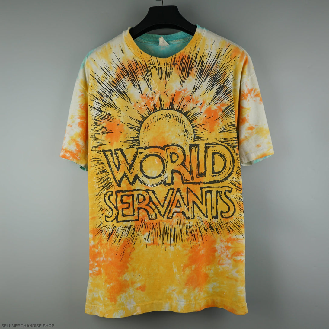 Vintage 90s World Servant T-Shirt All Ove Print Tie-Dye