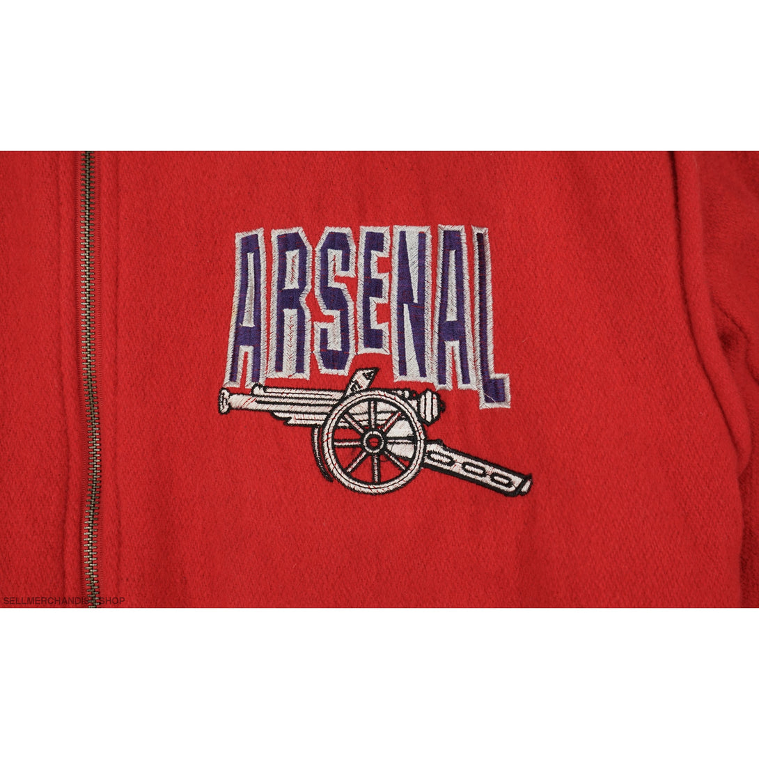 Vintage Vintage Arsenal F C Bomber soccer jacket Rare Gunners XL