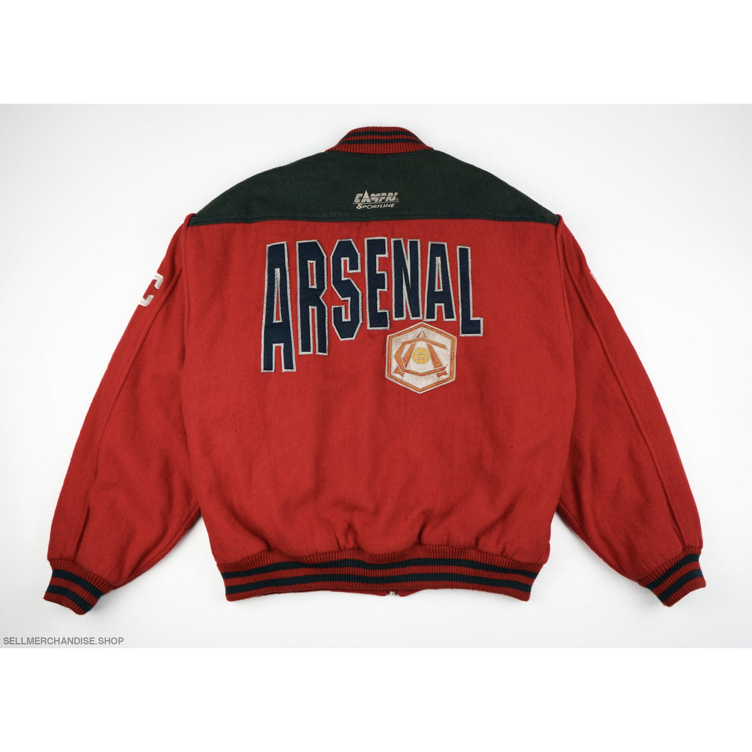 Vintage Vintage Arsenal F C Bomber soccer jacket Rare Gunners XL