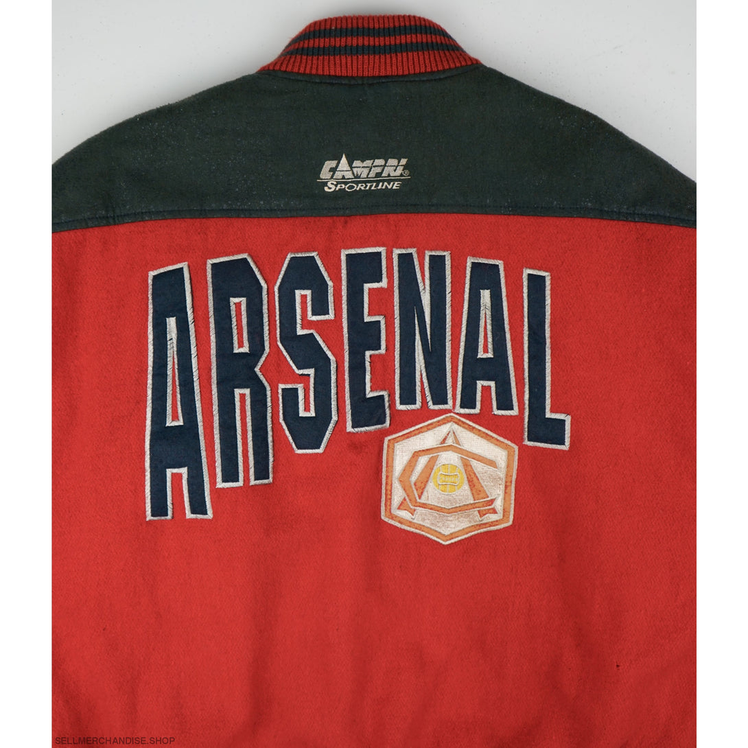 Vintage Vintage Arsenal F C Bomber soccer jacket Rare Gunners XL