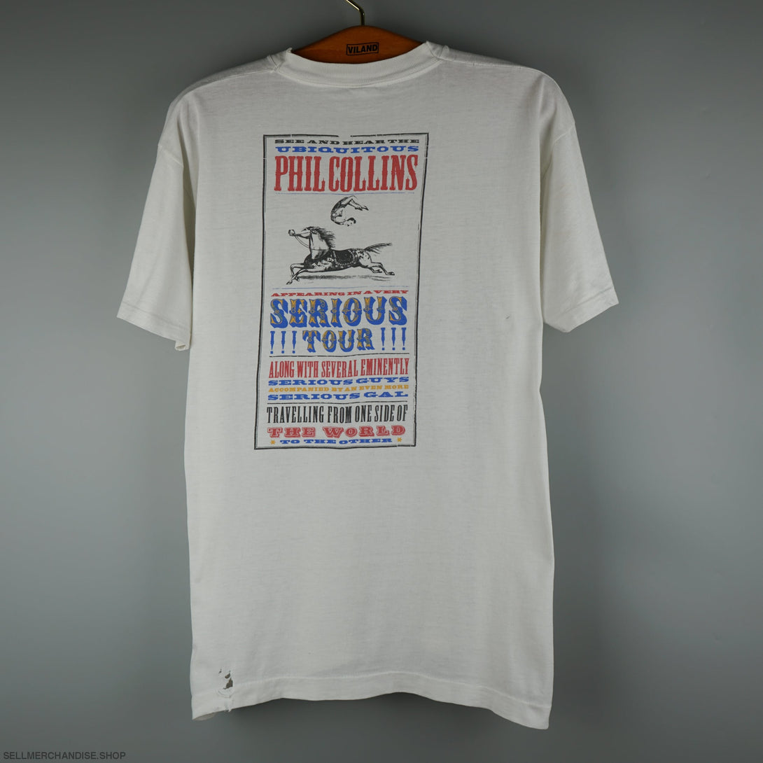 Vintage Rare 1990 Phil Collins Serious Tour T-Shirt