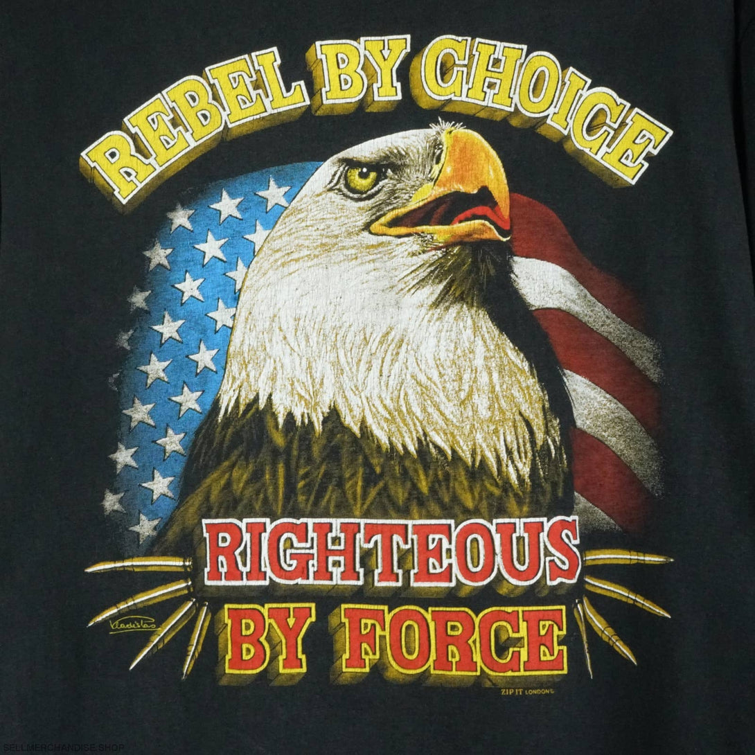 vintage - Vintage Rebel By Choice t shirt 1990s Eagle