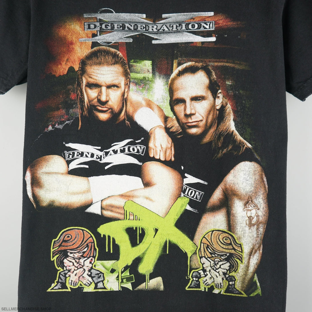 Vintage vtg Wrestling Degeneration X T-Shirt Shawn Michaels Triple H