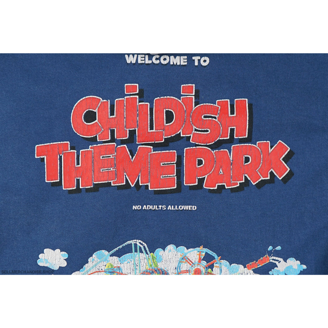 Vintage Y2k Childish Theme Park TGF Bro Hoodie Size Medium