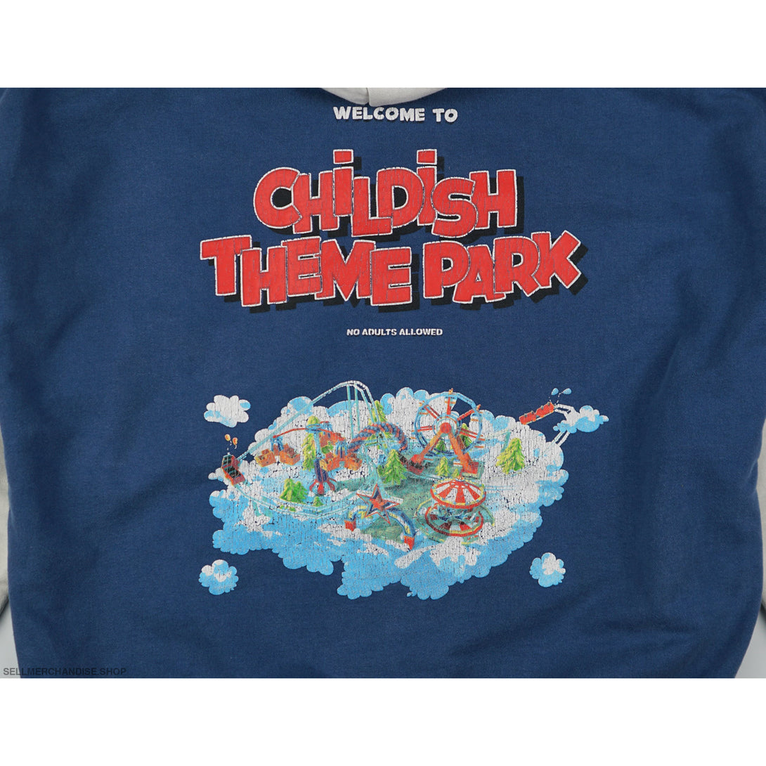 Vintage Y2k Childish Theme Park TGF Bro Hoodie Size Medium