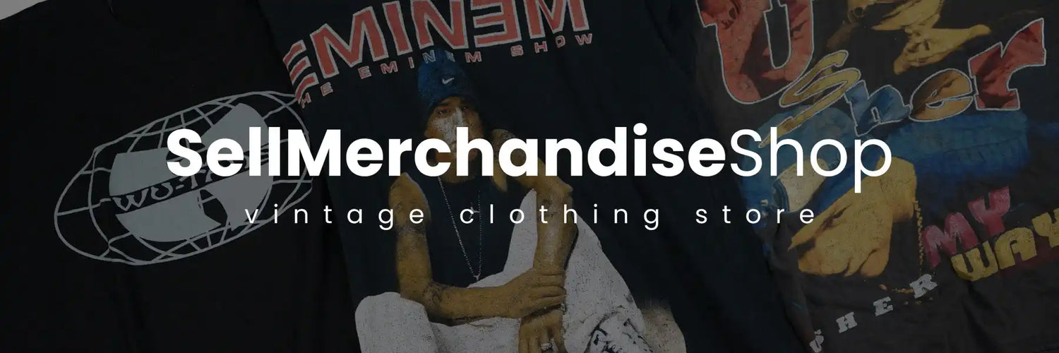 Website header banner featuring Eminem-themed merchandise and branding.