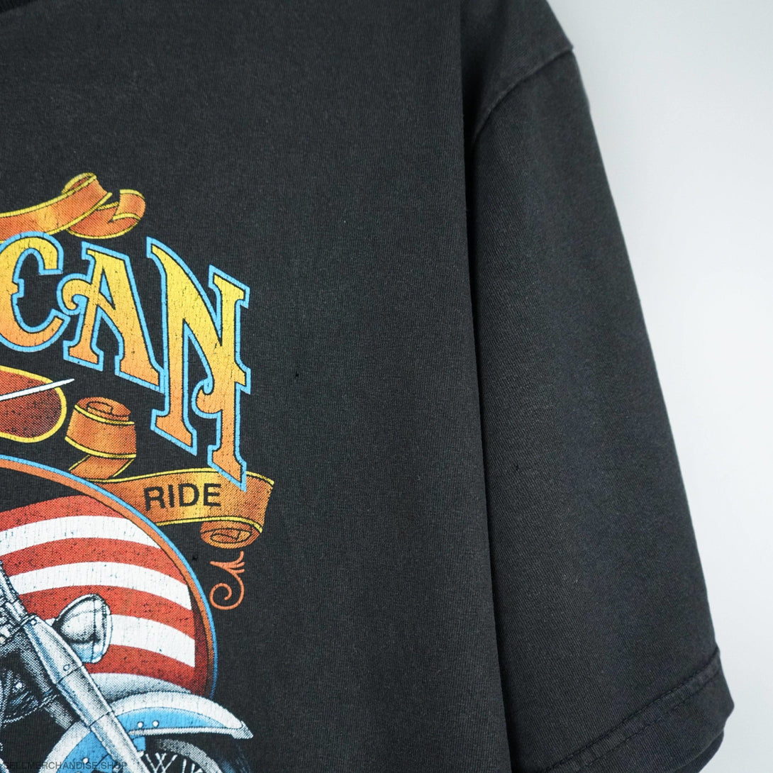 1990 American Biker Live To Ride t shirt