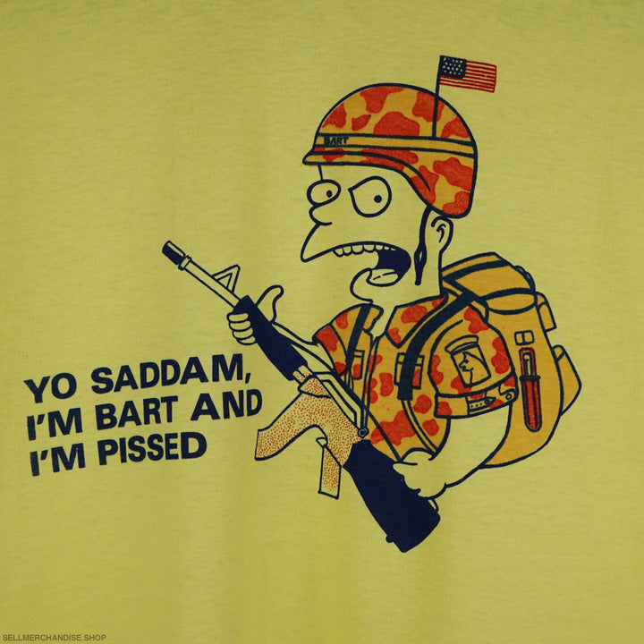 1990 Gulf War x Bart Simpson t shirt Single Stitch