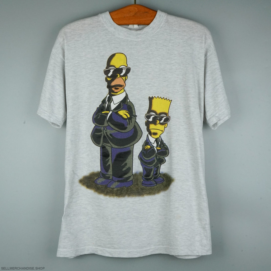 1990s Bart and Homer Simpson FBI t-shirt