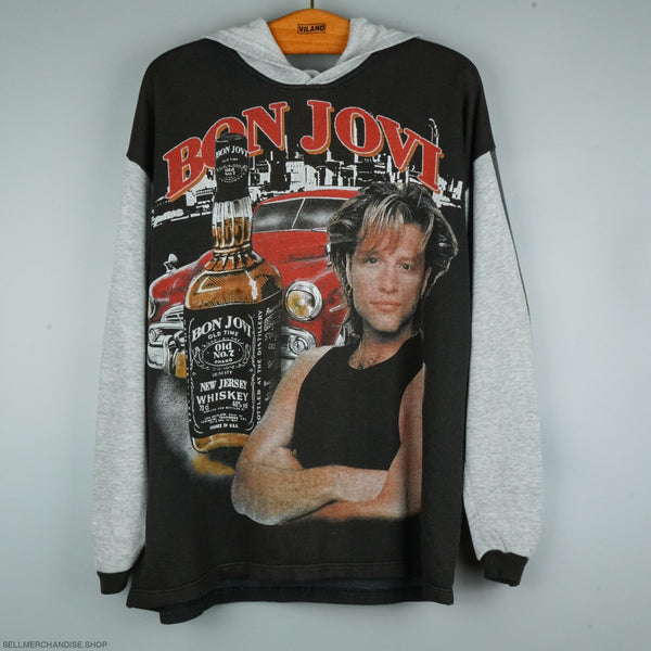 Vintage 1990s Bon Jovi Hoodie all over print