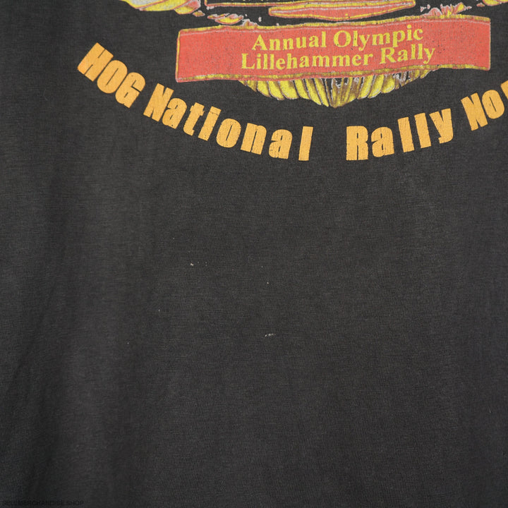 Vintage 1990s Harley Davidson Norway t-shirt Eagle graphic