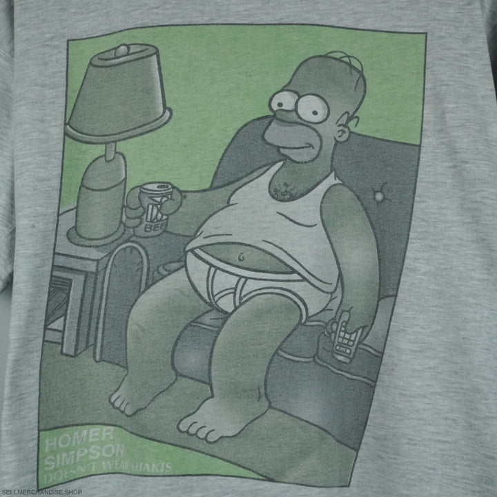 1990s Homer Simpson doesn't wear hakis t-shirt