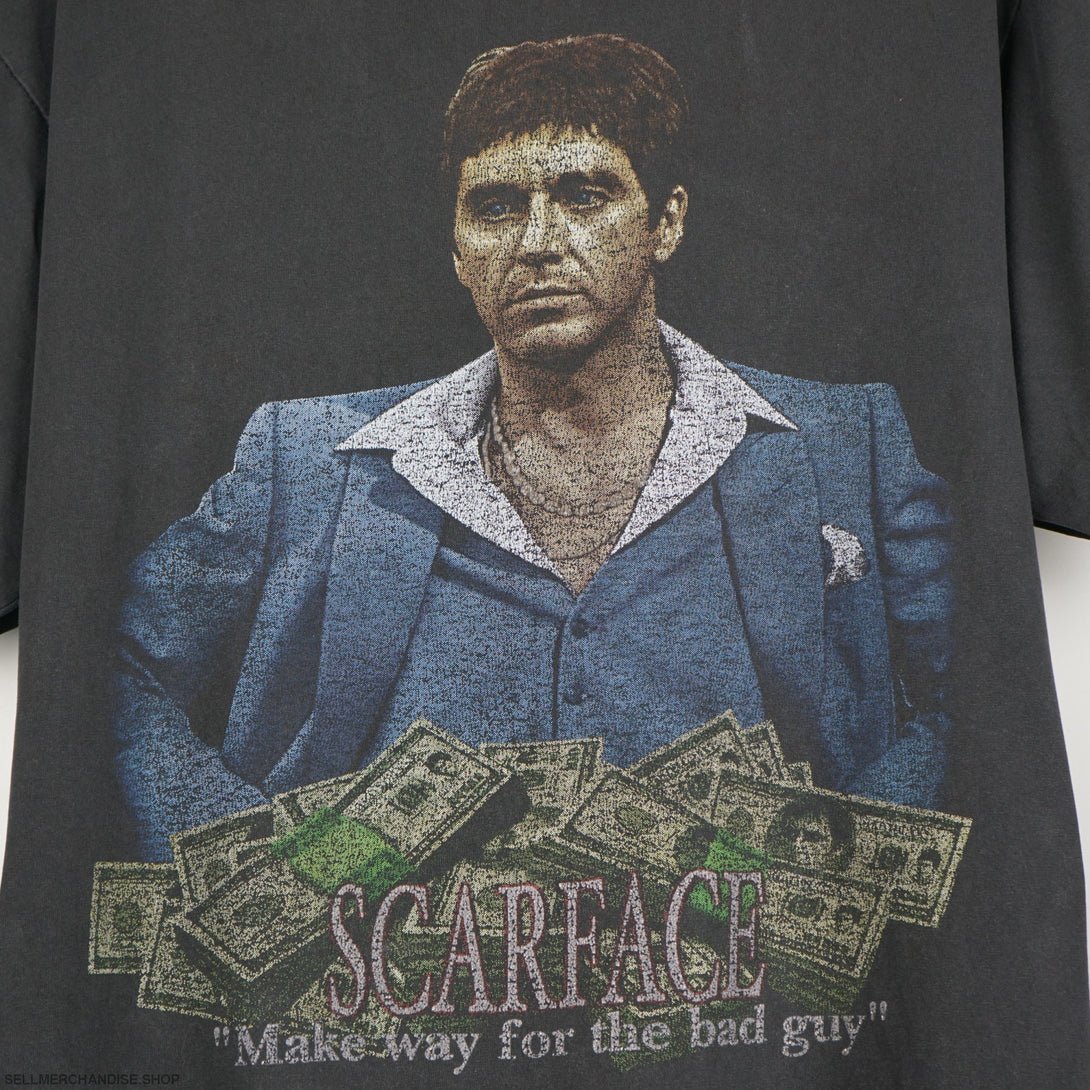Vintage 1990s Scarface Thrashed t-shirt Make way for the bad guy