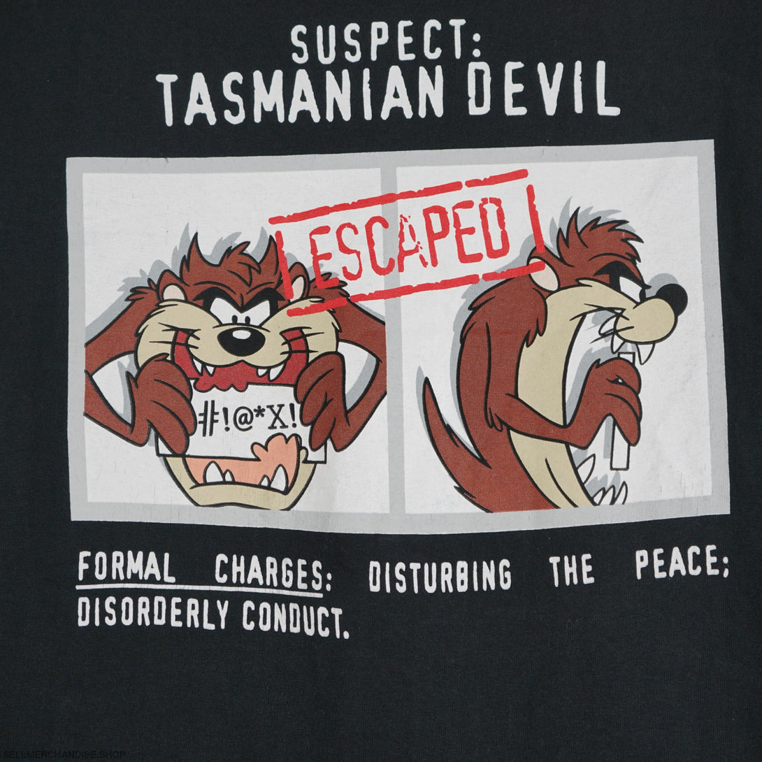 Vintage 1990s Tasmanian Devil Taz Escaped t-shirt