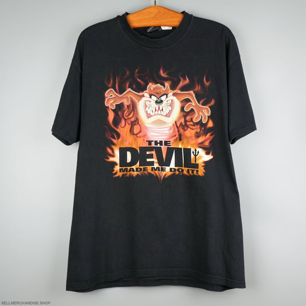 Vintage 1990s The Devil Made Me Do It t-shirt Tasmanian Devil Taz
