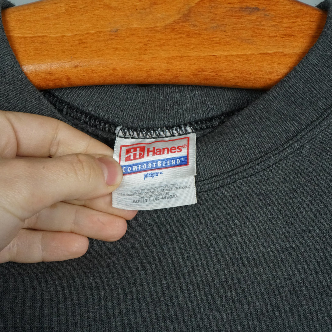 Vintage 1990s Thrashed Sweatshirt Reflective Logo
