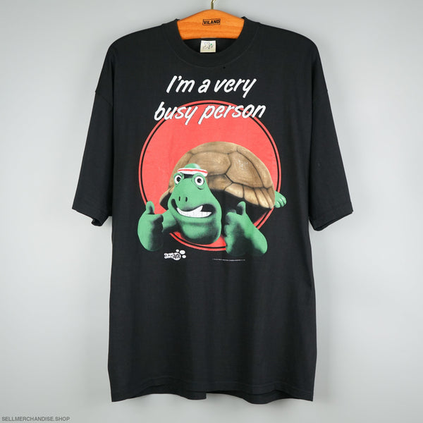 Vintage 1991 I am very busy person Wallace Gromit Aardman t-shirt