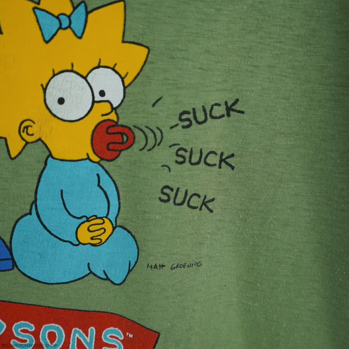 1992 Bart & Maggie Simpson t-shirt