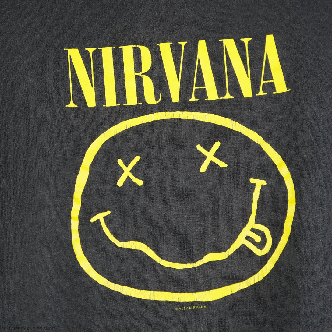 Vintage 1992 Nirvana Smiley Hoodie