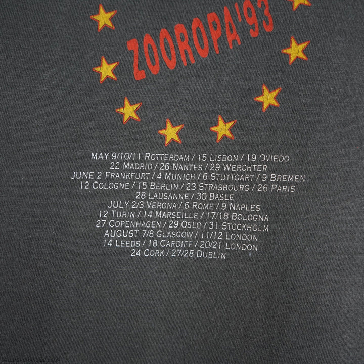 1993 u2 t shirt Zoo tour