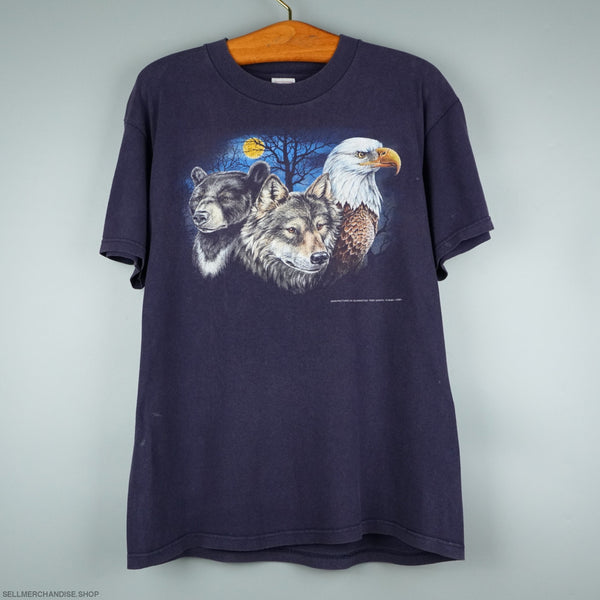 1994 3d Emblem Bear Wolf Eagle t-shirt