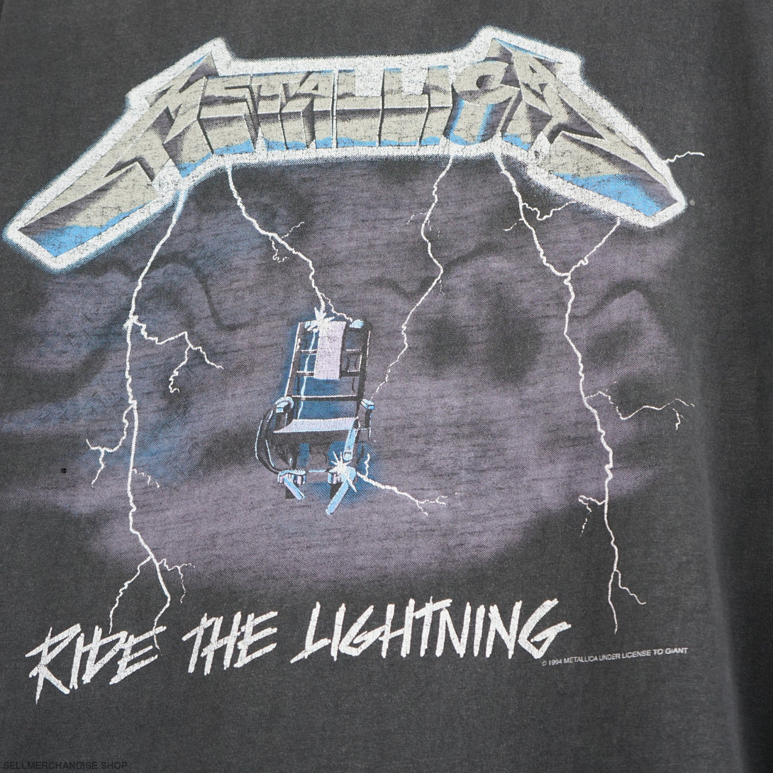 Vintage 1994 Metallica T-shirt Ride The Lightning Thrashed