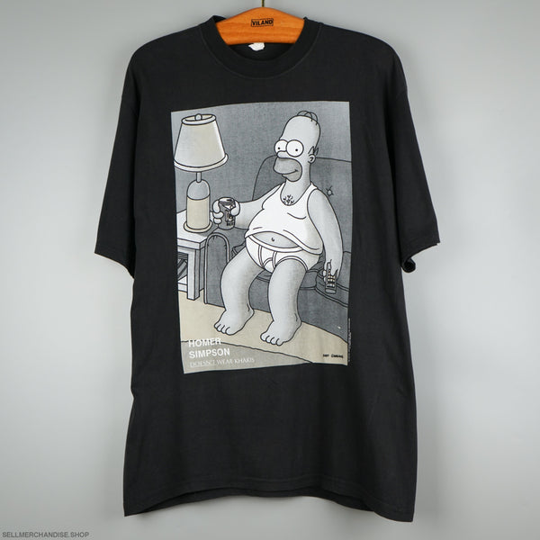 Vintage 1995 Homer Simpson sitting on couch t-shirt