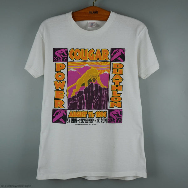 1996 Duathlon Cougar Power t-shirt Running Bike