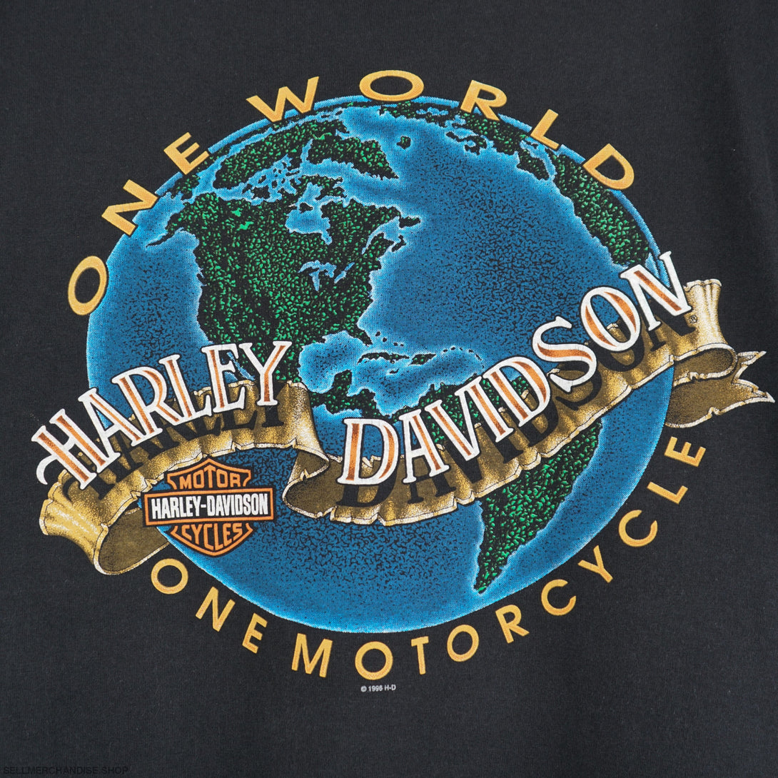 Vintage 1996 Harley-Davidson t-shirt One World