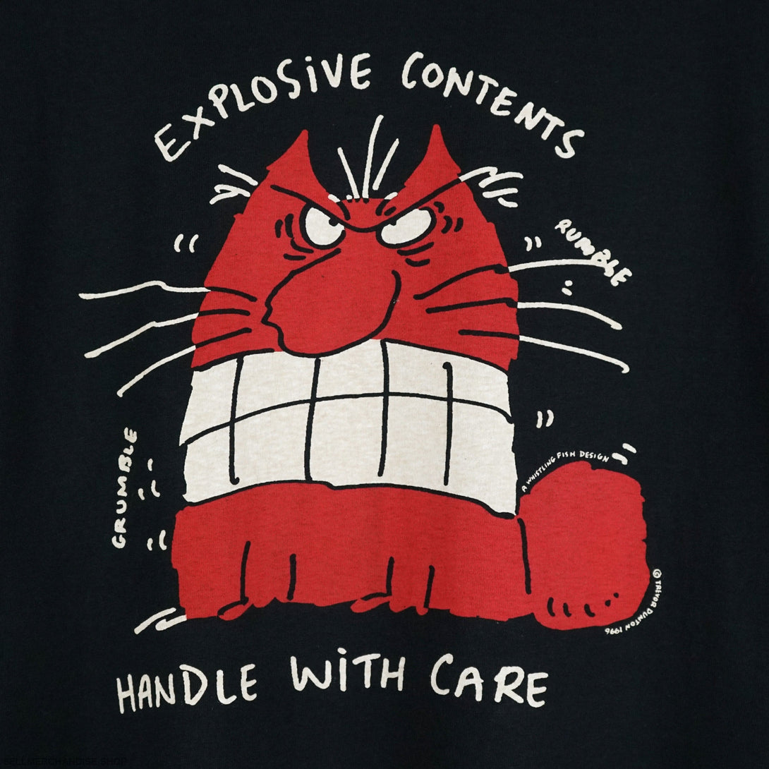 1996 Trevor Dunton Illustration t-shirt Red Cat