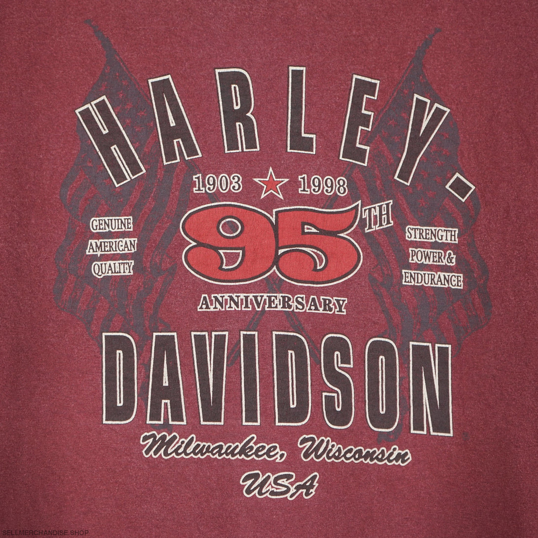 Vintage 1998 Harley Davidson t-shirt 95 Anniversary