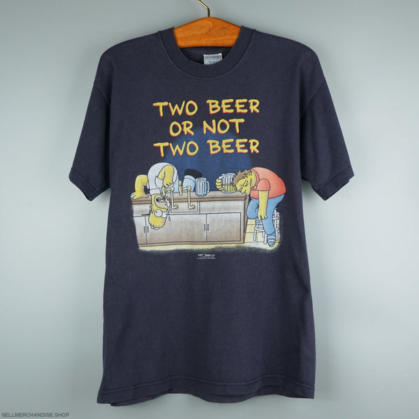 1998 Two Beer or not two beer Homer & Barney t-shirt