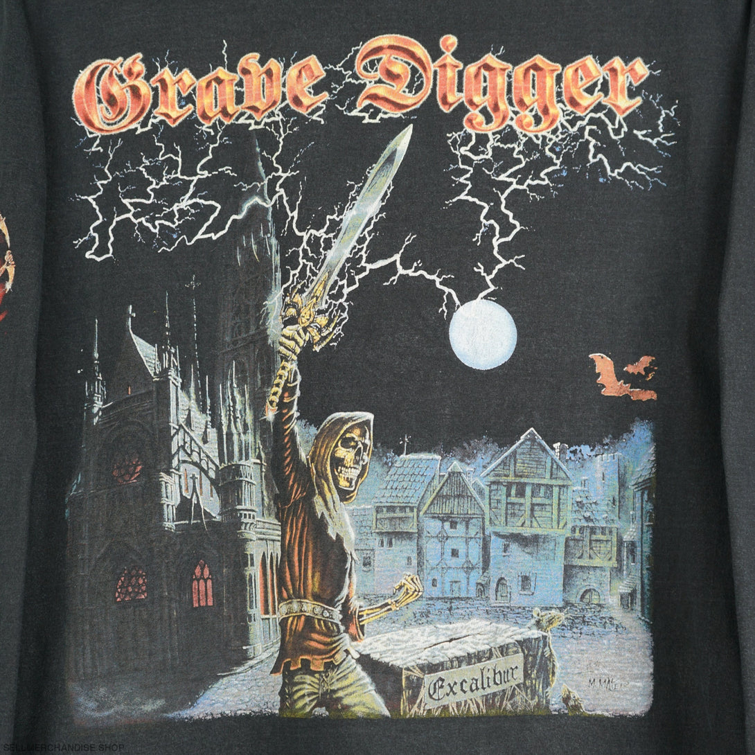 Vintage 1999 Grave Digger t-shirt Excalibur album