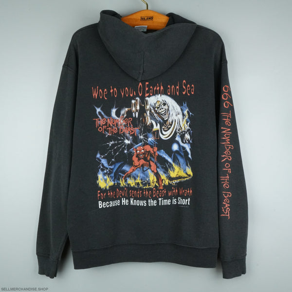 Vintage 2000 Iron Maiden Hoodie Number of The Beast