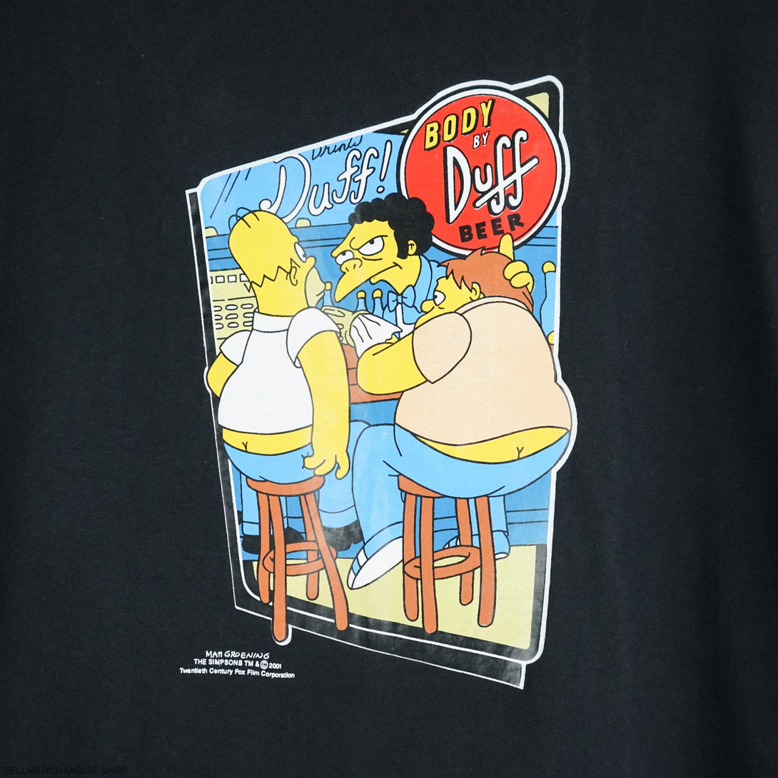 2001 Homer Barney Moe t-shirt