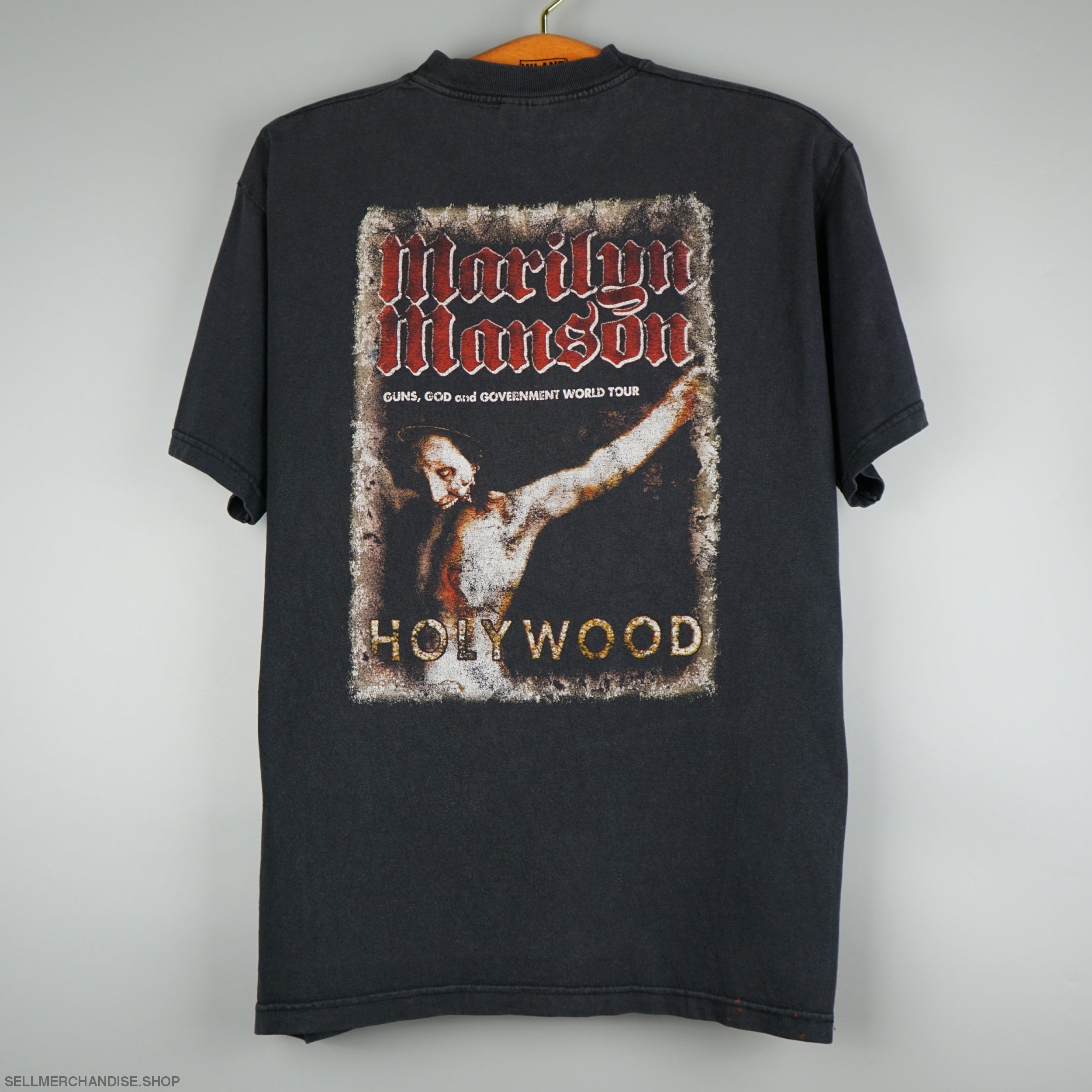 Vintage 2001 Marilyn Manson t-shirt Guns God and Government