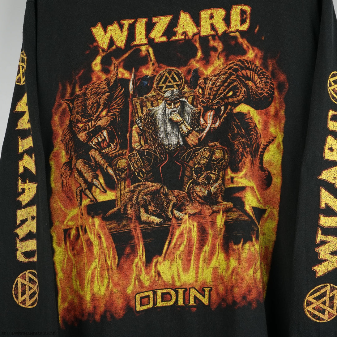 Vintage 2002 Wizard band t-shirt Odin album