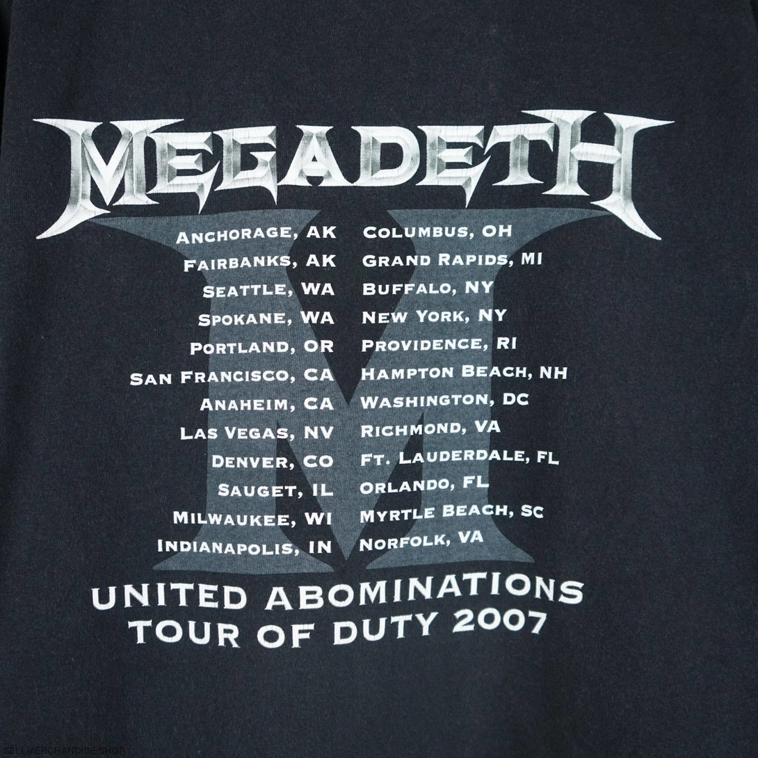 2007 Megadeth tour t-shirt