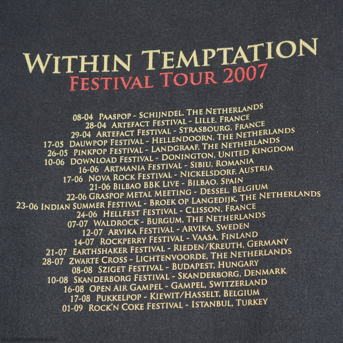 Vintage 2007 Within Temptation t-shirt