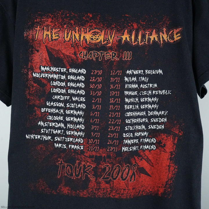 2008 Slayer tour t-shirt Unholy Alliance